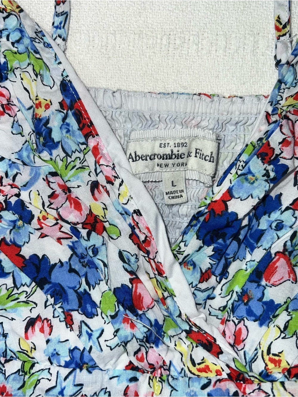 Vtg Y2K Abercrombie & Fitch Floral Babydoll Dress Womens S 2000s Twee New Girl - Picture 5 of 8